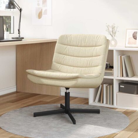 Drehstuhl Creme 63 x 75 x 76 cm Stoff vidaXL