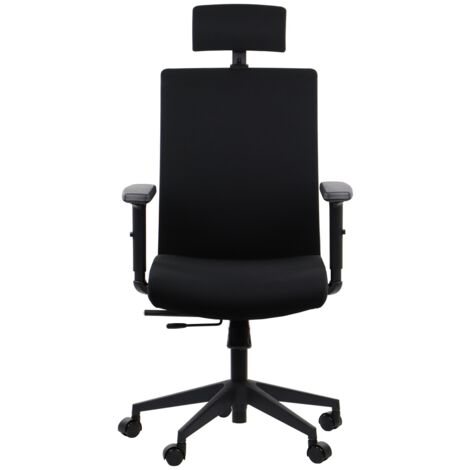 Drehstuhl mit ausziehbarer Sitzfläche RIVERTON F/H - verschiedene Farben - schwarz-schwarz