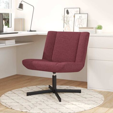 Drehstuhl Weinrot 63 x 75 x 76 cm Stoff vidaXL