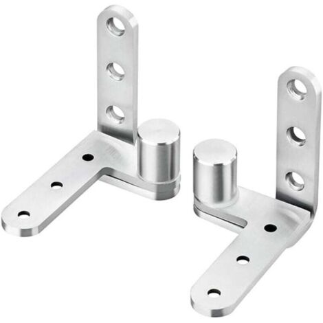 Drehtürscharnier aus Edelstahl, verdeckte Mitteldrehgelenke, 2 Mitteldrehgelenke, 80 x 80 mm (silber)