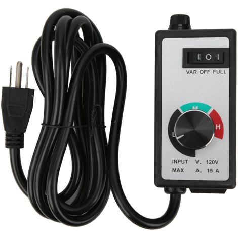Drehzahlregler für Lüfter – 120 V, 1500 W, 15 A, 2 m Kabel, US-Stecker