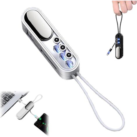 Drei-in-Eins-Magnetkabel für iPhone, Huawei und USB-C multifunktionales Ladezubehör für Smartphones und Gadgets