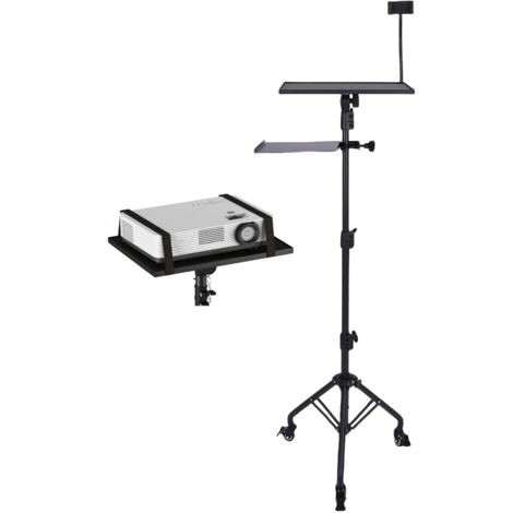 Dreibein-Projektorständer  Tisch- und Bodenständer  Verstellbare Füße mit Rollen und Bremsen  3 Behälter, Tragkraft 11,3 kg  38,5 cm, 4478 g