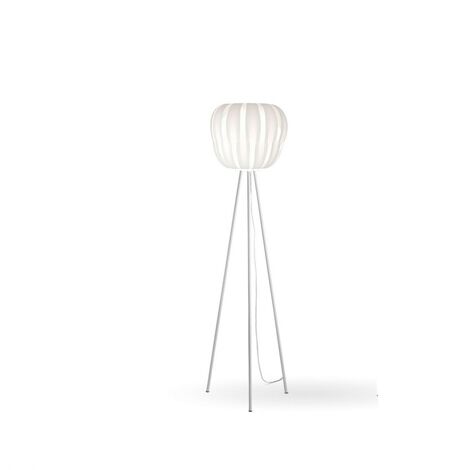 Dreibein-Stehlampe aus weißem Metall cm. 42 x 165 Std