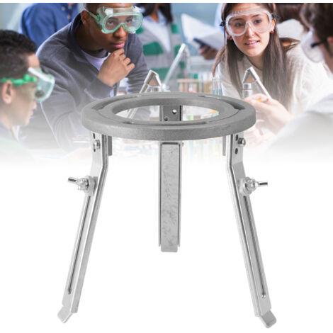 Dreibeinstativ für Öllampe, verstellbares Laborstativ aus Eisen mit rutschfestem Fuß für chemische Experimente, Höhe 15-22 cm, Gewicht 285 g, Modell LH-TR-A01