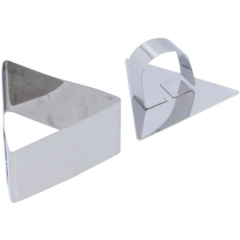 Dreieckige Kuchenform aus Edelstahl, 4x7cm, Mousse-Ring, Dessert- und Salatausstecher, professionelles Konditoreiwerkzeug.