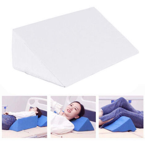 Dreieckiges Stützkissen  Ergonomisches Schmerzlinderungskissen – Lendenwirbelstütze aus Schaumstoff  50 cm, atmungsaktiv, mottenfest mit Reißverschlussbezug