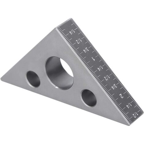 Dreieckslineal 45/90 Grad Aluminiumlegierung Dreieck Lineal Winkel Lineal 3,7 X 2,7 X 0,6 Zoll Mattes Rechtwinkliges Messgerät Holzbearbeitungswerkzeug