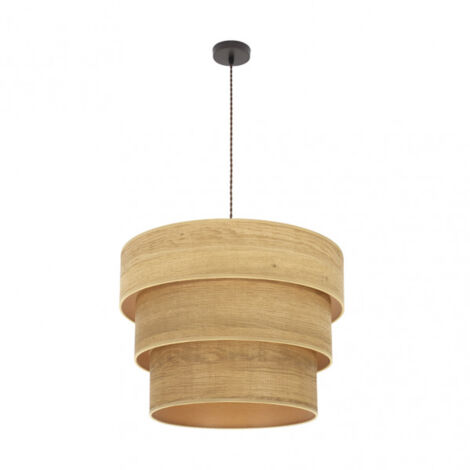 Dreifach-Hängeleuchte smile 3xe27 braun/helles Holz regx50x50 cm