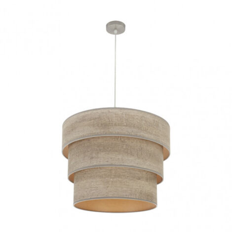 Dreifach-Hängeleuchte smile 3xe27 nickel/holzgrau regx50x50 cm