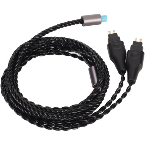 Dreifach versilbertes Audiokabel für Sennheiser HD650, HD660S, HD600 und HD580 – Schwarze Version