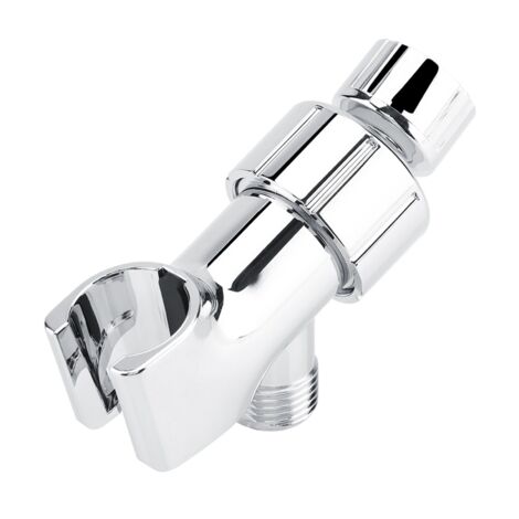 Dreifach verstellbarer Duschkopf mit Duschhalterung und verchromter ABS-Halterung: Duschzubehör [G1/2 Zoll, ABS Chrom]