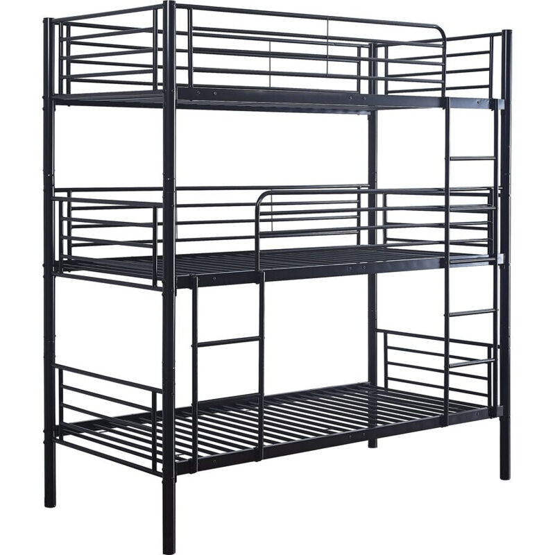 Habitat Et Jardin 3-etagenbett Aus Metall "havin" - 90 X 190 Cm - Schwarz