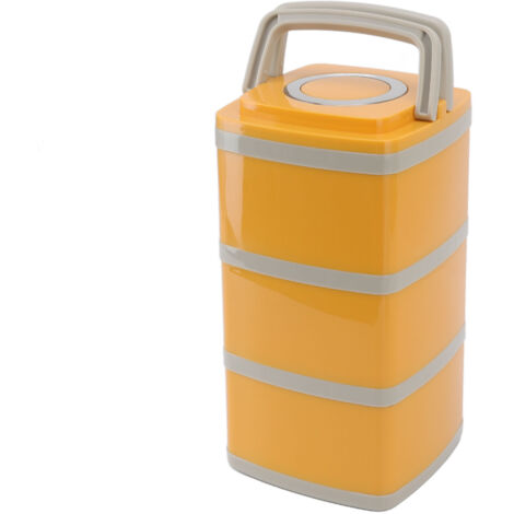 Dreilagige, isolierte Lunchbox, 2,7 Liter Fassungsvermögen, aus Edelstahl 304, auslaufsicher und mit großem Fassungsvermögen, ideal für Picknicks, Büro oder Schule.