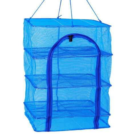 Dreilagiges, wasserdichtes Trockennetz mit Clip, zum Trocknen von Lebensmitteln, Obst und Kräutern, Zink-PE, 50 x 50 x 66 cm, 200 g