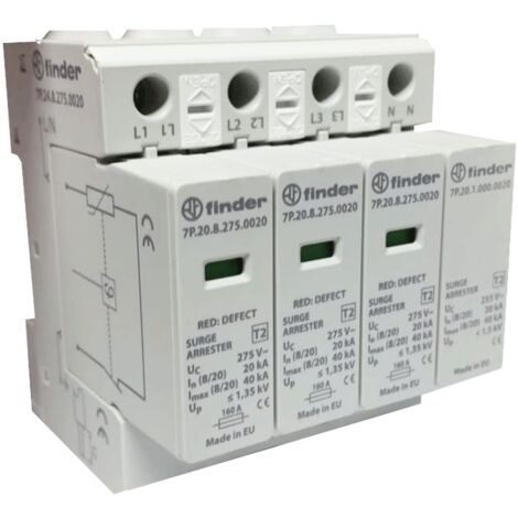Dreiphasen-entlader 4p 275vac 3&431 20ka 7p.24.8.275.0020 7p2482750020