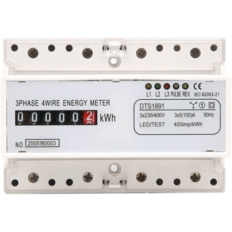 Dreiphasiger 4-Leiter-DIN-Schienen-7P-kWh-Elektronikzähler DTS1891