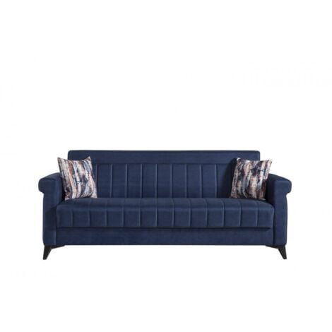 ABITARE Dreisitzer-Schlafsofa 215 x 85 cm, Farbe Blau - Assisi