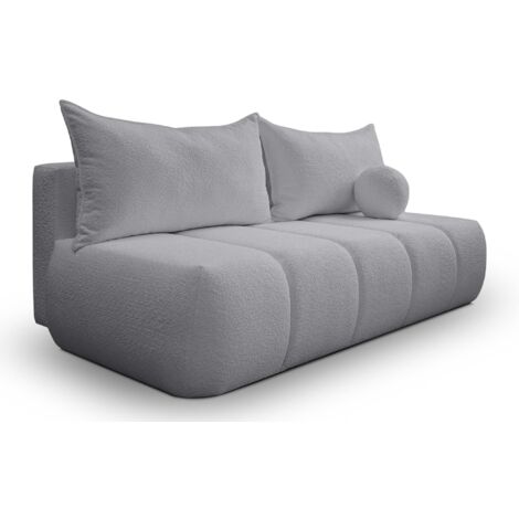 Dreisitziges Sofa PIANO mit Schlaffunktion Grau