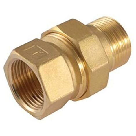 Dreiteilige Kupplung Messing 1"