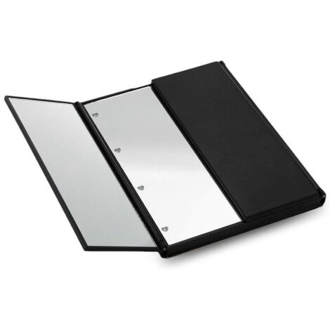 Dreiteiliger LED-Schminkspiegel – 360° verstellbares Licht mit Glasspiegeln und tragbarem ABS-Etui – Beleuchteter Dreifach-Schminkspiegel