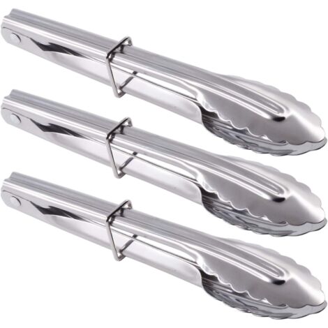 Dreiteiliges Servierzangen-Set aus Edelstahl für Salate und Buffets elegantes und robustes Präsentationswerkzeug für Empfänge und Mahlzeiten