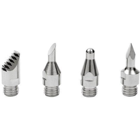 Dremel 204 VersaTip Set di accessori, 4 punte per pirografia per disegnare, ombreggiare, fare strisce su legno e altri materiali