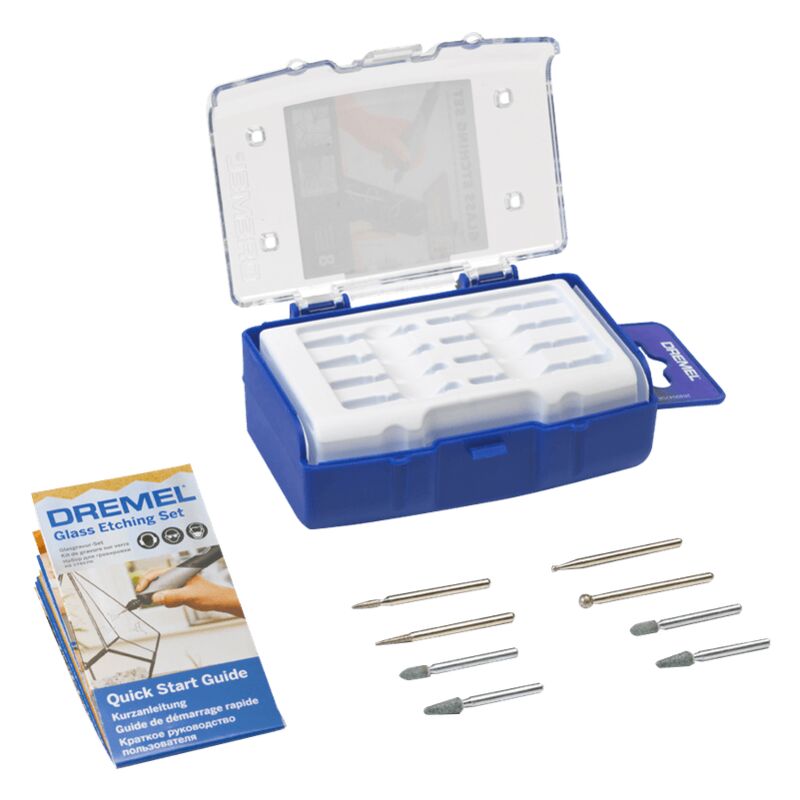 Dremel Coffret d'accessoires gravure sur verre