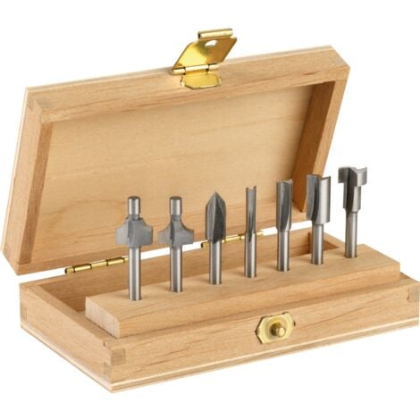 Dremel 660 Juego de brocas, 7 brocas multiuso para herramientas rotativas en caja de madera, mango de 3,2 mm