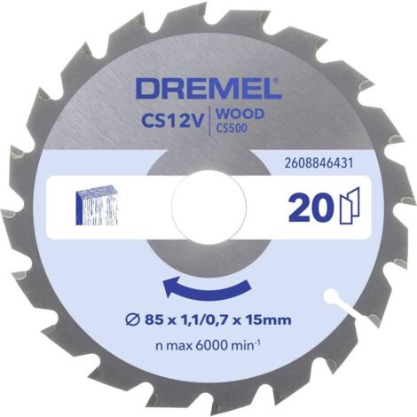 Dremel Blueprint Hoja de Sierra Circular para Madera 85 x 1,1/0,7 x 15mm (CS500)