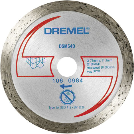 Dremel DSM540 2615S540JB Diamanttrennscheibe 77 mm 1 St. Fliesen, Ziegel, Marmor, Porzellan, Keramik