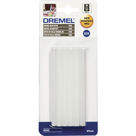 Dremel GG02 Heißklebesticks 7 mm 100 mm Transparent 65 g 12 St.