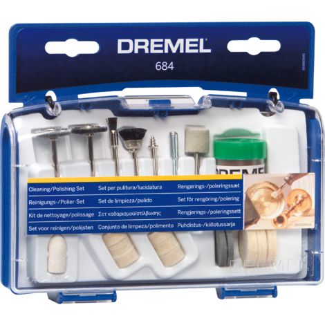Coffret 20 accessoires DREMEL 684 (Coffret de nettoyage et polissage pour Outils multi-usages)