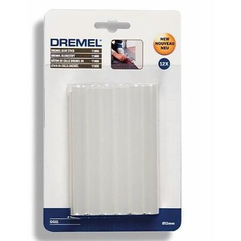 MATERIEL DE PRO Dremel GG11 Mehrzweck-Heißklebestifte - Zubehörsatz für Dremel 940 Heißklebepistole mit 12 Heißklebestiften 11mm, hohe Temperatur, zum Kleben von Holz, Kunststoff, Keramik etc.
