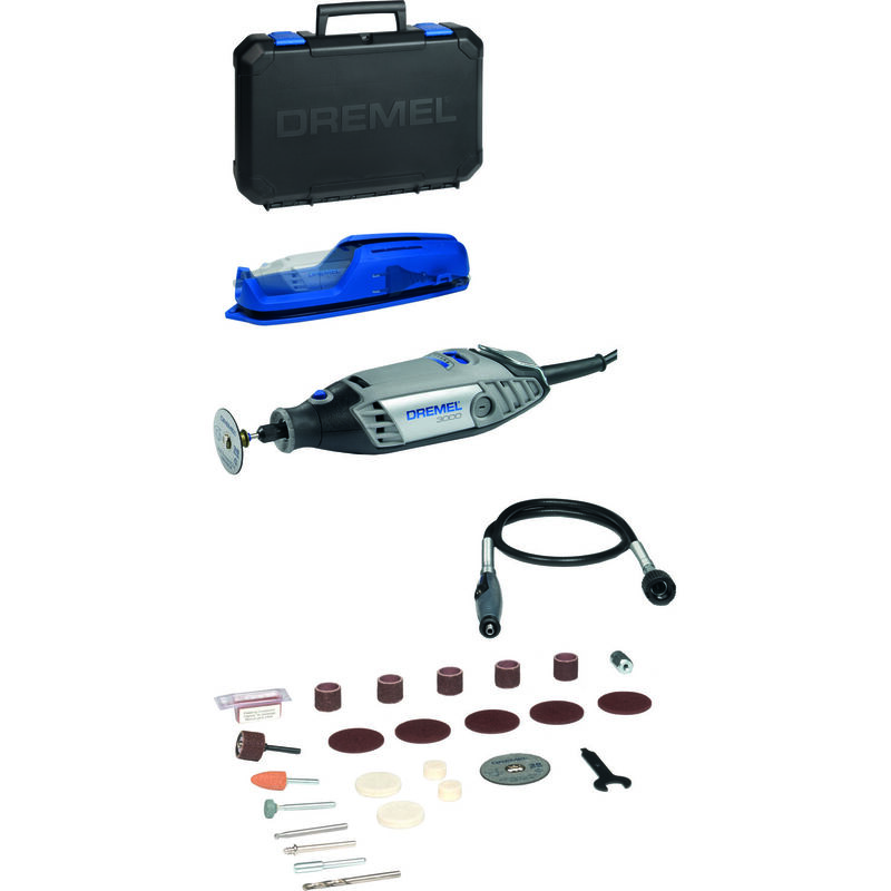 Image of Utensile utensile per fresare multifunzione kit 25 accessori Dremel 3000 1/25 ez wrap