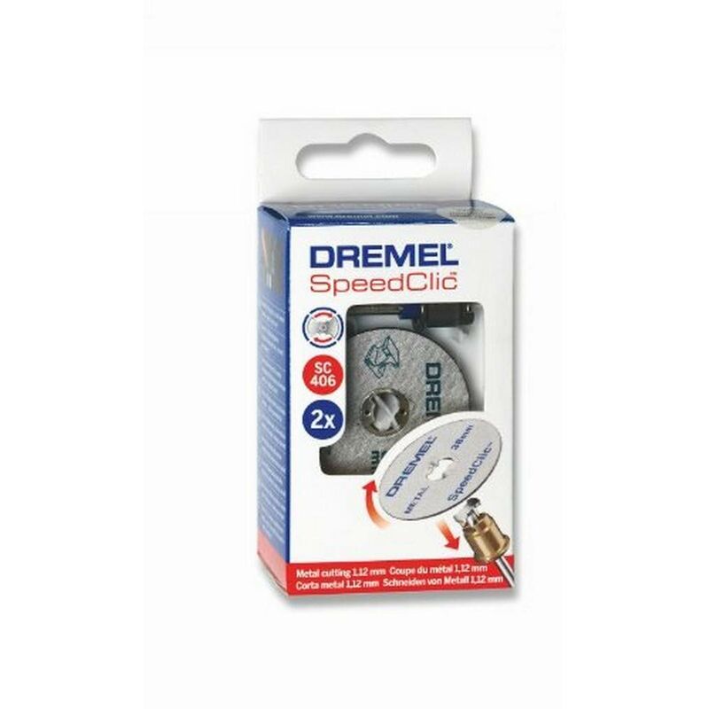 Image of Dremel - SC406 Set 2 Dischi da Taglio 38 mm, Accessori con Perno per Utensile Multifunzione Rotativo per Tagliare