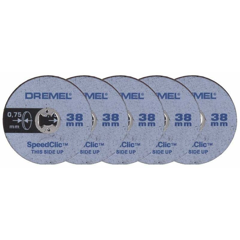 Image of Ez SpeedClic SC409, 5 dischi da taglio sottili con diametro di taglio di 38 mm per utensili rotativi - Dremel