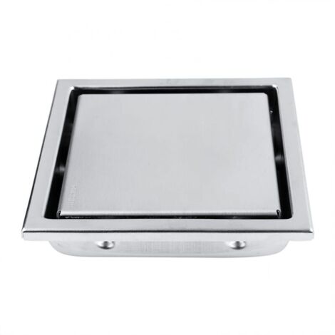Drenaje de piso cuadrado de 4.3 pulgadas, filtro de drenaje de piso de acero inoxidable para el hogar con cubierta extraíble, rejilla de baño, ducha, drenaje de piso cuadrado para baño