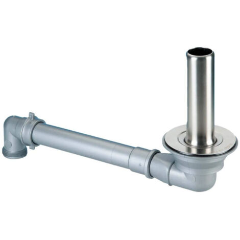 Drenaje que ahorra espacio con un tubo de rebose de acero inoxidable de 270 mm para un fregadero de 90 mm de diámetro