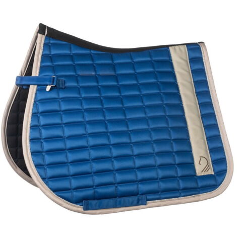 dressage, blu: Sottosella inglese modello Amalfi con stampa in silicone antiscivolo e rete interna traspirante