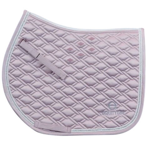 Dressage Full, Rosa: Sottosella inglese modello Esme in tessuto satinato lucido con inserti in silicone