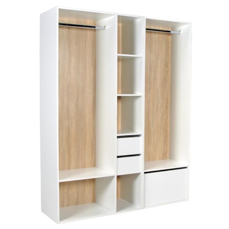 Dressing - L158 cm - Blanc et naturel - tamoka