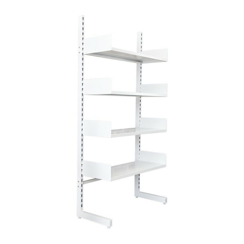 Sodiake - Mobilier de rangement autoportant et sans fixation en metal couleur blanc robuste pour buanderie et garage avec 4 tablettes reglables l90cm
