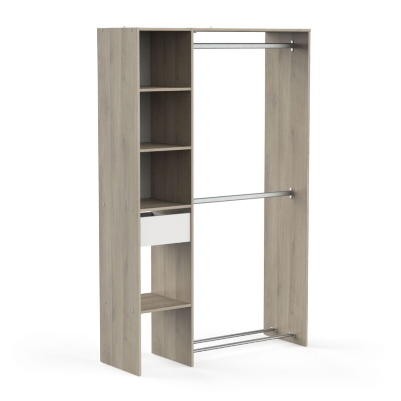 Dressing ouvert avec espace pour chaussures alvin