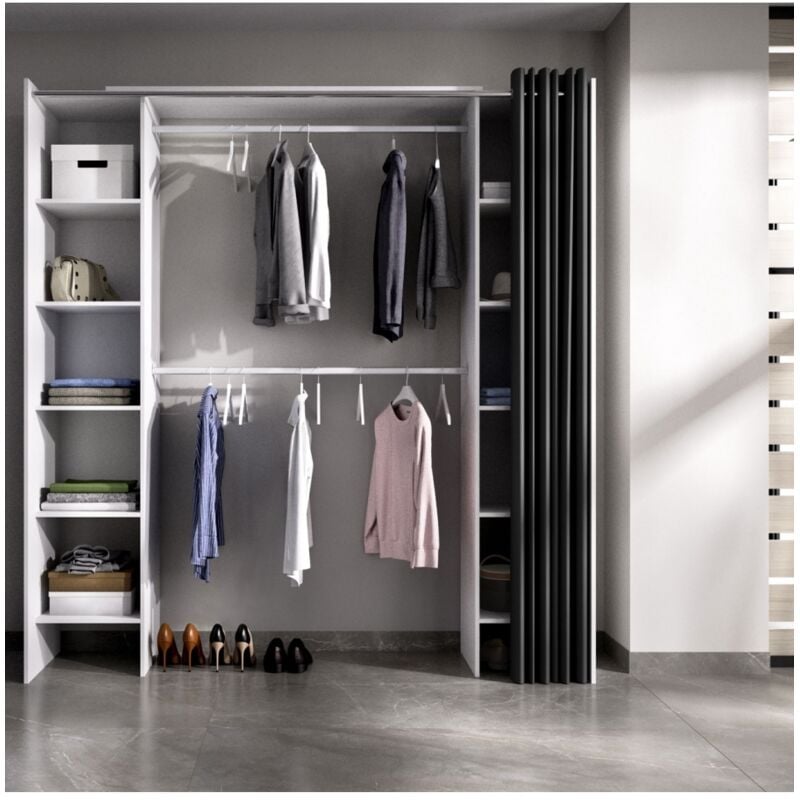 DRESSING OUVERT AVEC RIDEAU BASTET 10 - Blanc