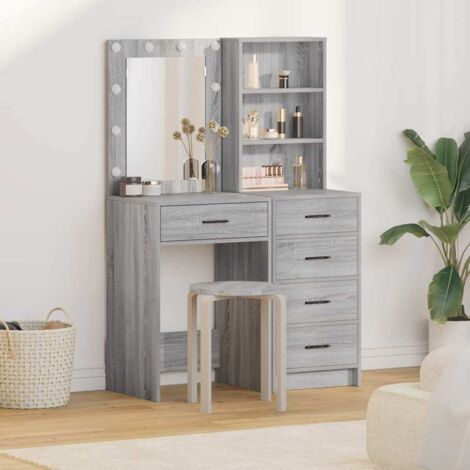 slim fit dress slacks vidaXL Dressing Table with Mirror Concrete Grey 96x39x142 cm – Luxury  Garden Party main image 1