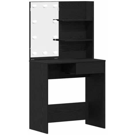 Dressing Table Black Oak 74.5 x 40 x 141 cm Engineered Wood vidaXL