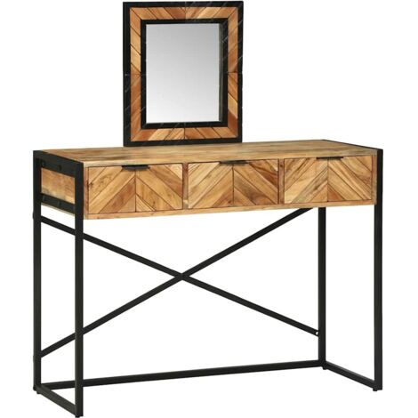 Dressing Table Brown 100 x 40 x 120 cm Solid Acacia wood vidaXL