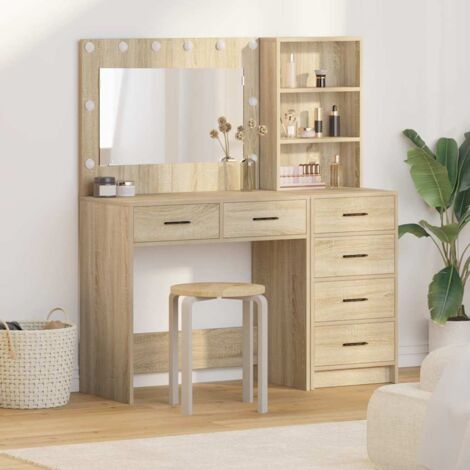 Dressing Table Brown 78.5 x 41 x 135 cm Engineered wood vidaXL