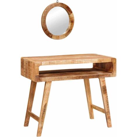 Dressing Table Brown 90 x 76 x 45 cm Solid mango wood vidaXL